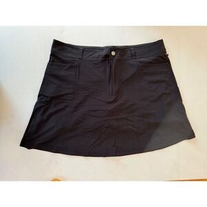 LL Bean Vista Trek Skort Womens 16 Reg Black Hiking Active Tennis Sporty